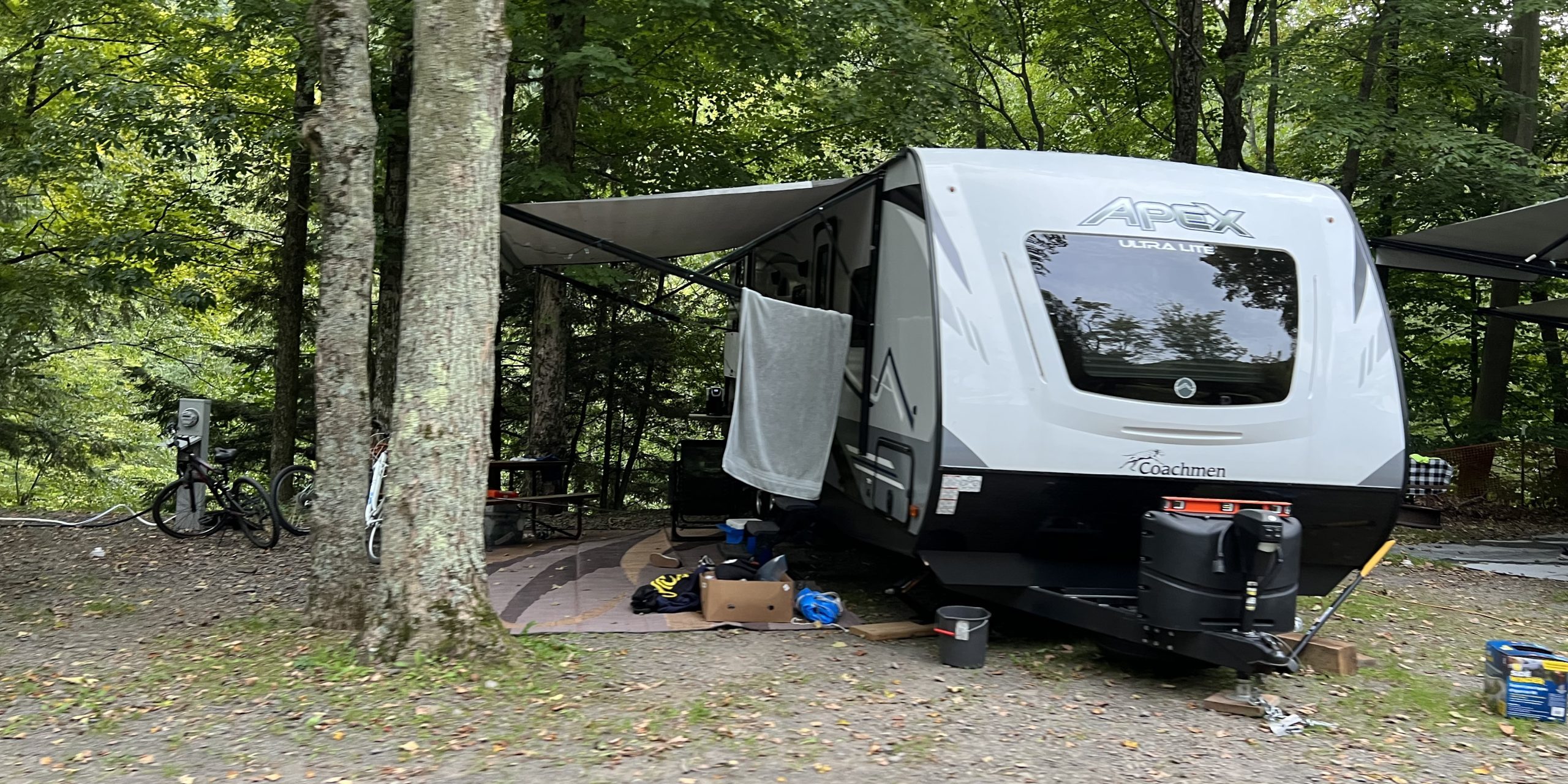 rv site at Stony Fork Creek Campground in PA rv site at Stony Fork Creek Campground in PA
