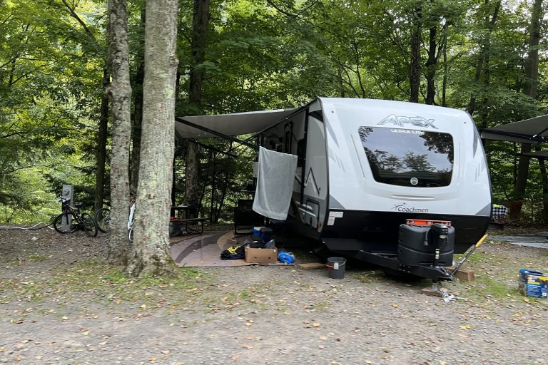 rv site at Stony Fork Creek Campground in PA rv site at Stony Fork Creek Campground in PA
