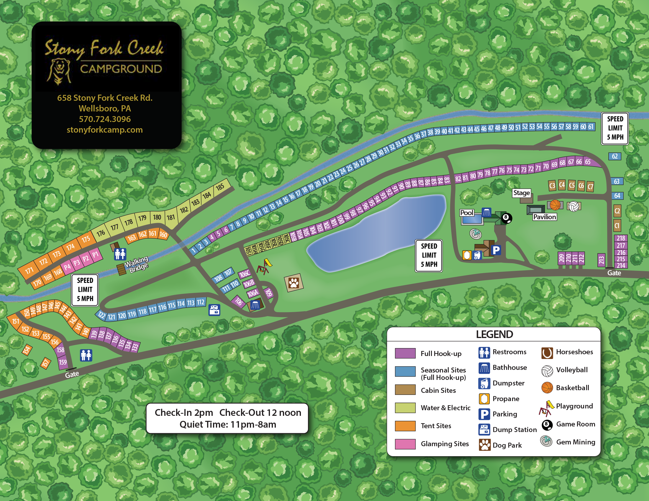 Stony Fork Creek Campground Map