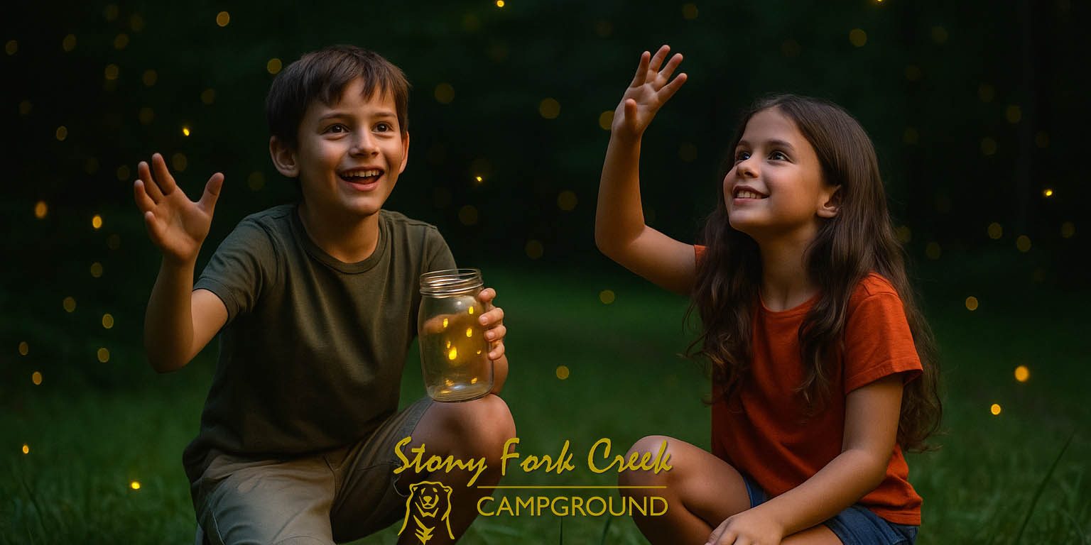 kids catching fireflies