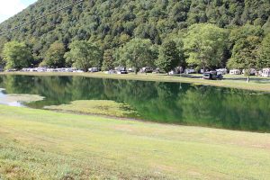 fishing pond at Stony Fork Creek Campground in Wellsboro PA