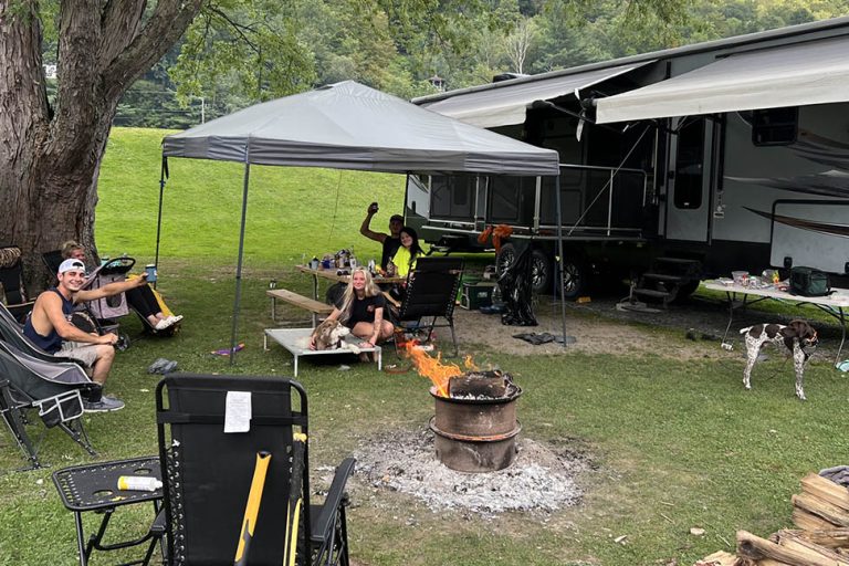 Family enjoying outdoor activities at Stony Fork Creek Campground